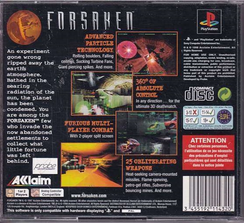 Forsaken - PS1 (B Grade) (Genbrug)
